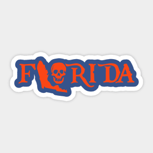 Pirate Skull Florida Gators Sticker